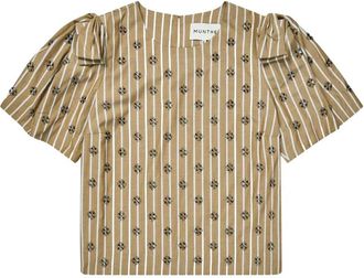 Munthe Ferne Top - Dames - Blouses - Beige - L - Katoen - Overhemden