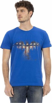 Trussardi T-Shirts - Heren - T-shirts - Blauw - L - Katoen - Tops