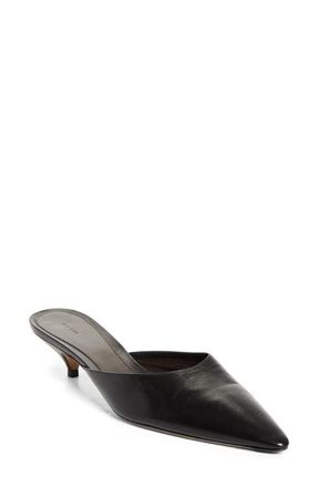 The Row Liiisa Pointed Toe Kitten Heel Mule in Black at Nordstrom, Size 9.5Us