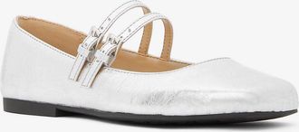 Michael Kors Matilda Crackled Metallic Leather Mary Jane