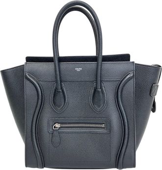 Celine Luggage Black Leather Tote Bag (Pre-Owned)