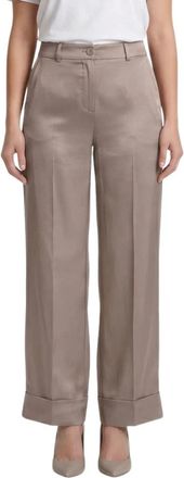 Am&eacute;lie & Am&eacute;lie Alger Broek - Dames - Wijde Broeken - Beige - S - Broeken