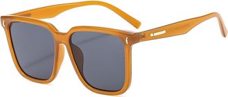 Generic Mens Outdoor Sunglasses Womens Vacation Sports Decorative Sun Glasses(Orange)