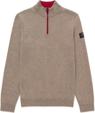 Ecoalf Larch Sweater - Heren - Coltruien - Beige - L - Wol - Truien & Vesten