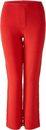 Oui Womens Flare Knit Pants In Aura Orange