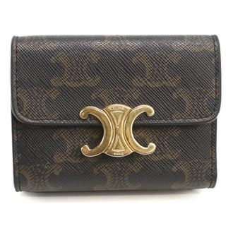 Celine Brown Pvc Wallet (Tri-Fold) (Pre-Owned)