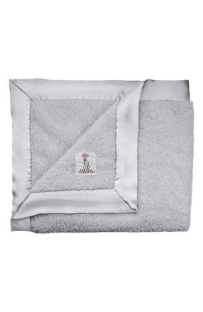Little Giraffe Chenille Blanket in Silver at Nordstrom