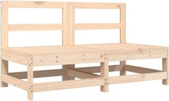 vidaXL Garden Middle Sofas 2 pcs Solid Wood Pine vidaXL