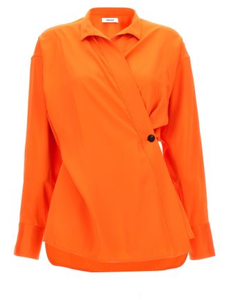 Ferragamo Orange Viscose Womens Blouse
