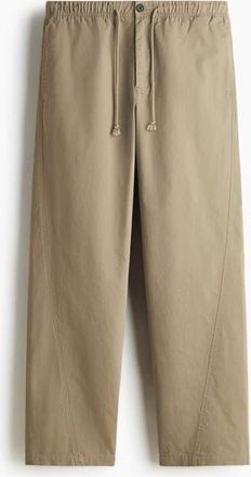 H&M Relaxed Fit Twisted Trousers in Khaki Green at Nordstrom, Size Xx-Large