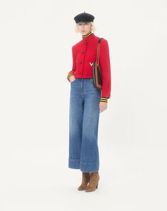 Valentino Pantaloni In Denim Donna BLU 24