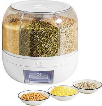 OEM Dispensador Giratorio Para Cereales, Pp Transparente, Para Mesa, Buffet Y Refrigerador