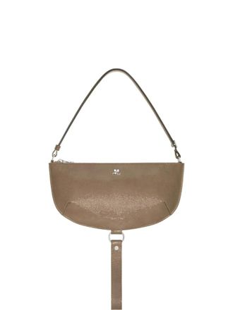 Courr&egrave;ges Holy Eclipse leather shoulder bag - Brown