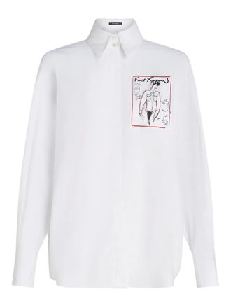 Karl Lagerfeld Karl Series popeline blouse - Wit