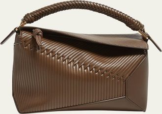 Loewe Puzzle Edge Small Calfskin Top-Handle Bag