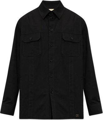 Valentino Garavani Jassen, Heren, Zwart, M, Katoen, Cotton Jacket