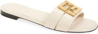 Fendi FFold Slide Sandal in Shell at Nordstrom, Size 5.5Us