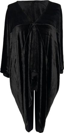 Rick Owens Em oversized top in zwart fluweel