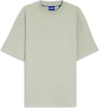 HUGO BOSS Waffle-structure T-shirt in a cotton blend