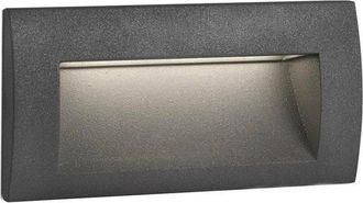 Faro Barcelona Aplique led exterior empotrable aluminio gris antracita 14cm