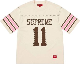 SUPREME SS26 Studded S/S Football T-Shirt Cream SUP-SS26-012-CRM