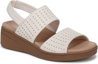 Life Stride Festive Slingback Platform Wedge Sandal - Wide Width Available in Eggnog at Nordstrom, Size 9.5