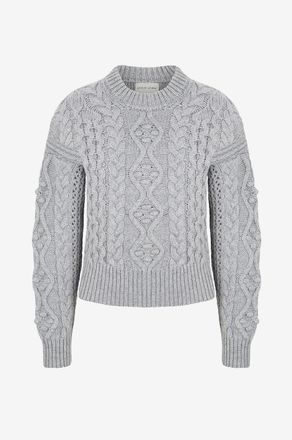 Loulou Studio Pullover mit Rundhalsausschnitt aus Wolle und Kaschmir Eustace