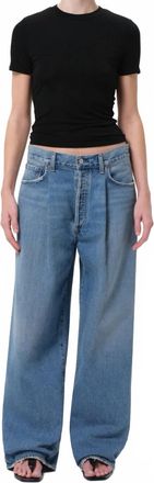 A Gold E Franka Pleated Baggy Jeans In Mantra