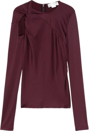 Victoria Beckham twist-detail cut-out top - Red