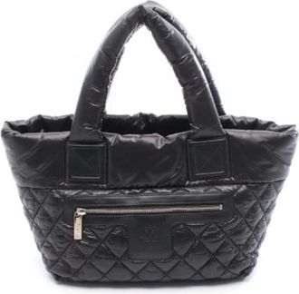 Chanel Pre-owned Tote Bags, female, Black, Size: ONE SIZE Pre-owned Nylon Tote Bag