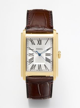 Fossil Mens Leather vintage Carraway watch