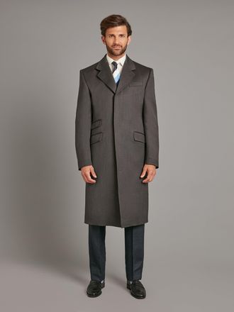 Oliver Brown Covert Coat, Covert Collar - Grey