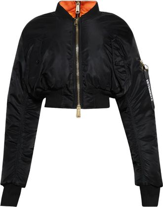 VETEMENTS Bomber Double Zip - Nero