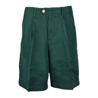 Tommy Hilfiger Casual Bermuda Shorts met Linnenmix - Dames - Korte Broeken - Groen - M - Linnen - Korte Broeken