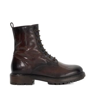 Dune London Womens Dune London Patley Leather Lace Up Ankle Boots in Brown
