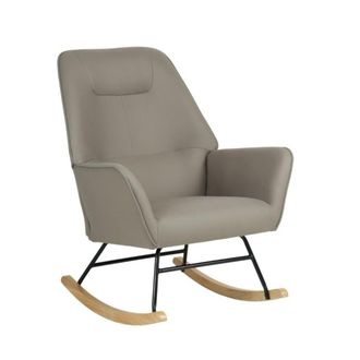 Muemue Sill&oacute;n mecedora poli&eacute;ster gris 97x77x88cm