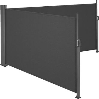 OEM Toldo Lateral, Parasol Para Jard&iacute;n, Dise&ntilde;o Ligero, Protecci&oacute;n Uv, 6x1,8 M, Gris Oscuro