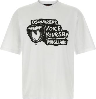 Dsquared2 Capsule Magliano X Dsquared2 T Shirt Bianco/Nero-Uomo