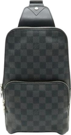 Louis Vuitton Pre-owned Avenue Damier Graphite schoudertas - Heren - Vintage Schoudertas - Zwart - ONE Size - Vintage