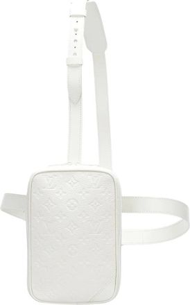 Louis Vuitton Pre-owned Cross Body Bags, female, White, Size: ONE SIZE Pre-owned Monogram Taurillon Utility Side