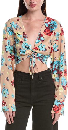 AFRM Afrm Annalise Cinched Detail Woven Top