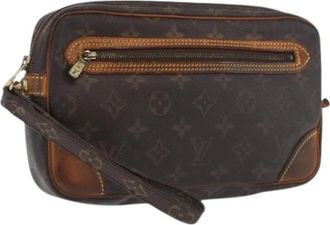 Louis Vuitton Pre-owned Clutches, female, Brown, Size: ONE SIZE Pre-owned Monogram Canvas Clutch