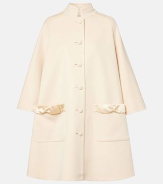 Valentino Crepe Couture bow-detail coat