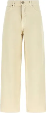 Pinko Pinko, Broeken, Dames, Beige, W26, Katoen, Wijde Jeans