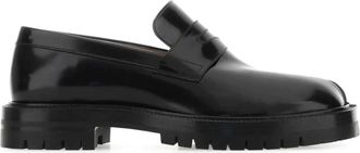 Maison Margiela Zwarte leren Tabi loafers - Heren - Loafers - Zwart - 42 EU - Schoenen