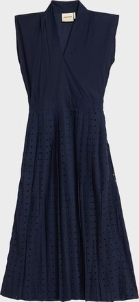 Love Birds Talis Pleated Cutout Midi Dress