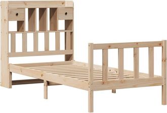 vidaXL Cama Con Estanter&iacute;a Sin Colch&oacute;n Madera Maciza De Pino 90x200 Cm Vidaxl