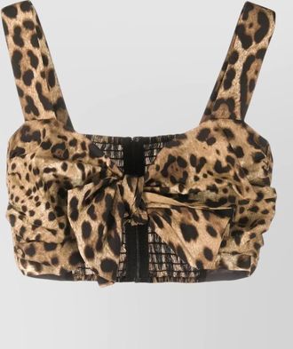 Dolce & Gabbana bustier top leopard motif sweetheart neckline