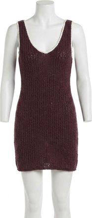 Z Supply Sorolla Crochet Cover Up Dress In Chocolate Cherry