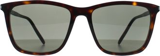 Saint Laurent Square Womens Dark Spotted Havana Grey SL 851 - Brown - One Size